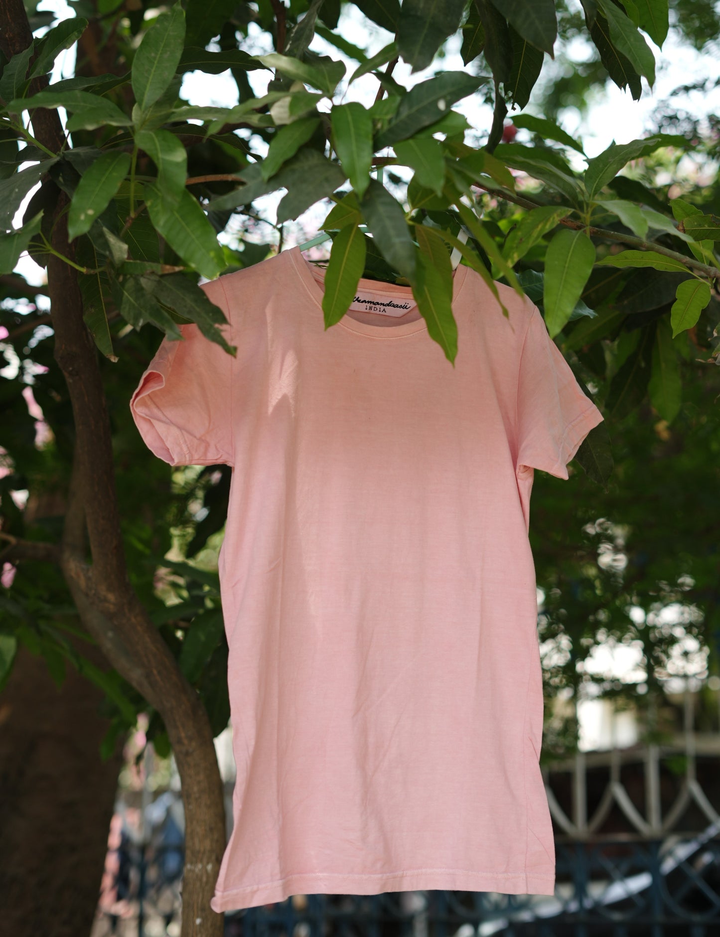 Tathyaā |  Natural Dyed T-shirt for Women | Organic Cotton | Rosé Pink