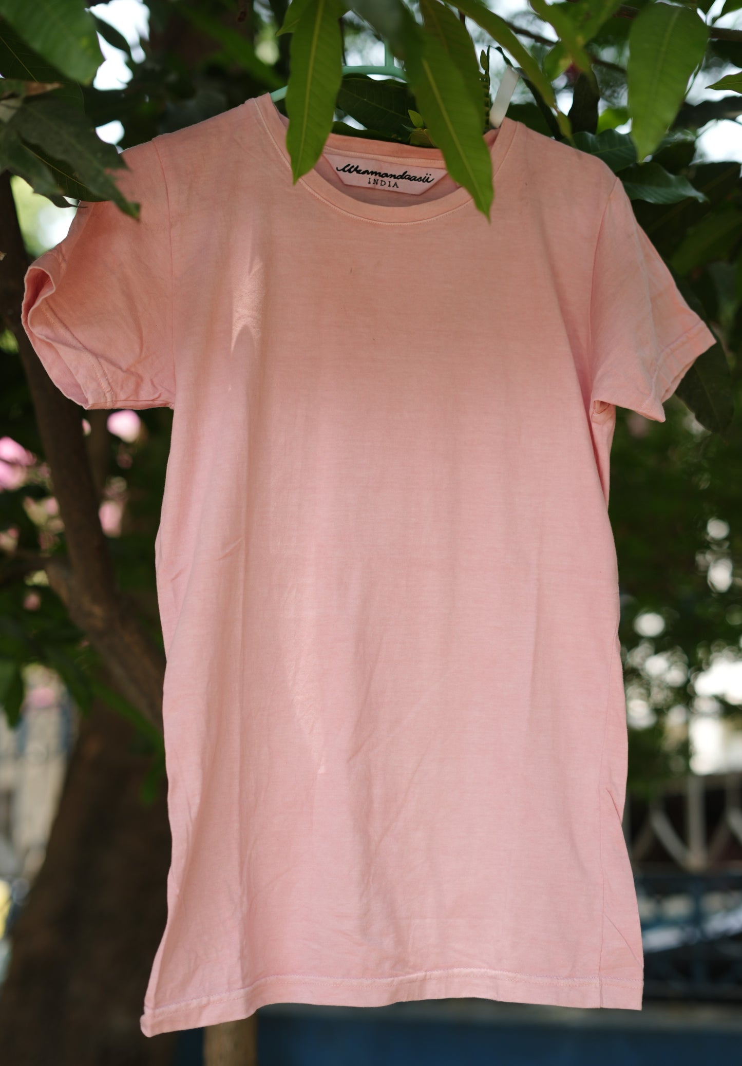 Tathyaā |  Natural Dyed T-shirt for Women | Organic Cotton | Rosé Pink