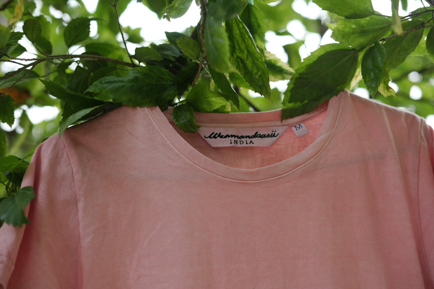 Tathyaā |  Natural Dyed T-shirt for Women | Organic Cotton | Rosé Pink