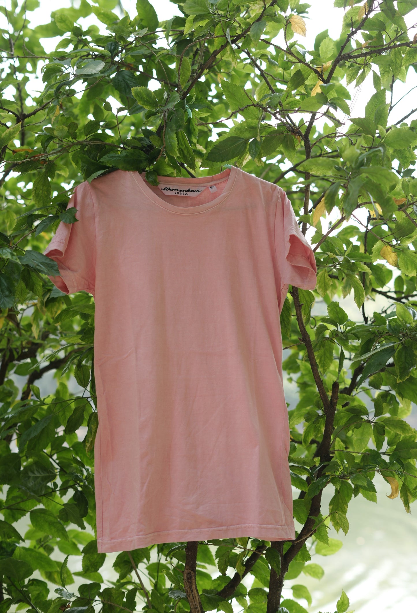 Tathyaā |  Natural Dyed T-shirt for Women | Organic Cotton | Rosé Pink